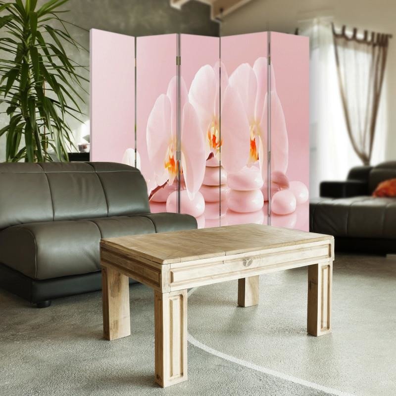 Aizslietnis, 5 paneļi, kanva, Orchids Zen 