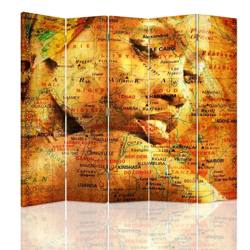 Aizslietnis, 5 paneļi, kanva, Mysterious Map 