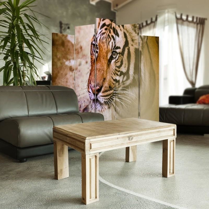 Decorative Aizslietnis, 5 paneļi, kanva, Tiger 