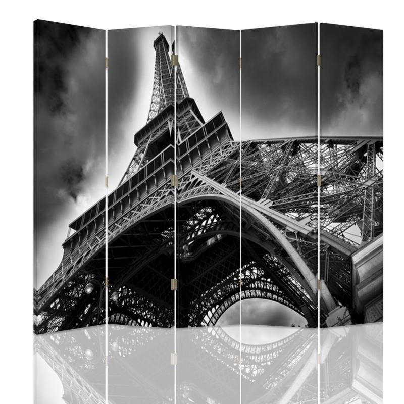 Aizslietnis, 5 paneļi, kanva, Eiffel Tower 
