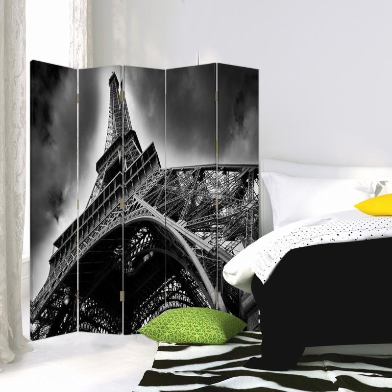 Aizslietnis, 5 paneļi, kanva, Eiffel Tower 