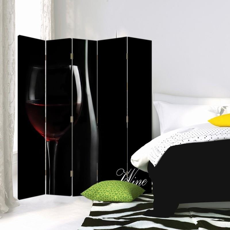 Aizslietnis, 5 paneļi, kanva, Wine 