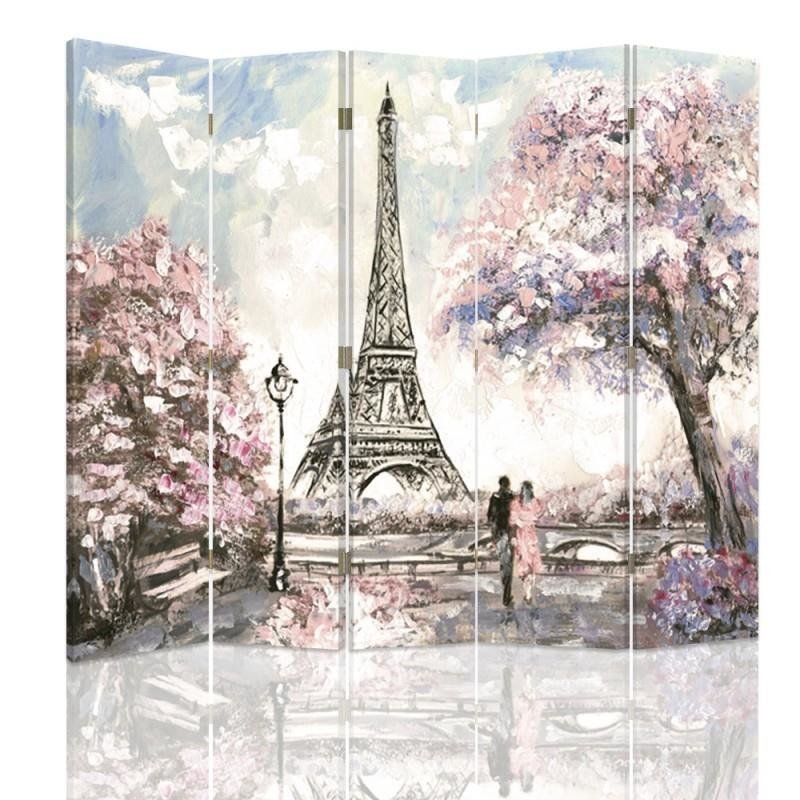 Aizslietnis, 5 paneļi, kanva, Spring In Paris 