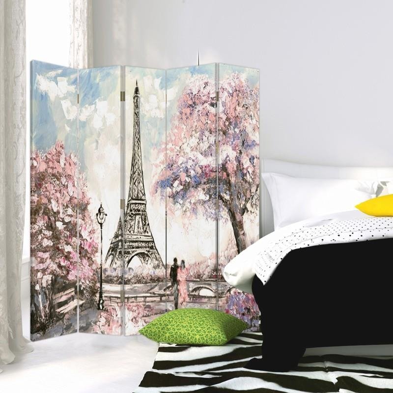 Aizslietnis, 5 paneļi, kanva, Spring In Paris 