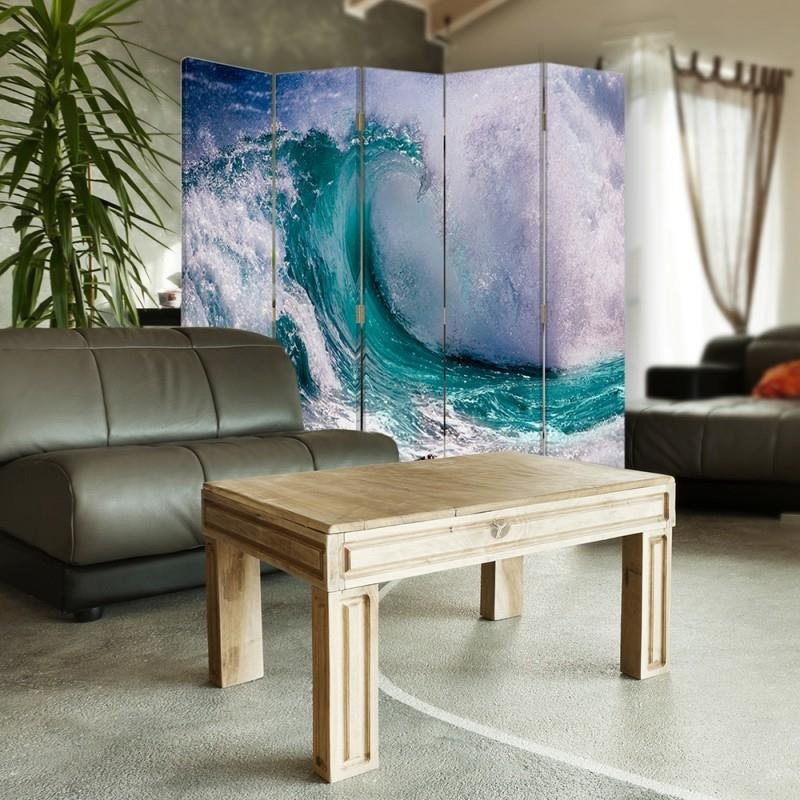 Aizslietnis, 5 paneļi, kanva, Agitated Wave 