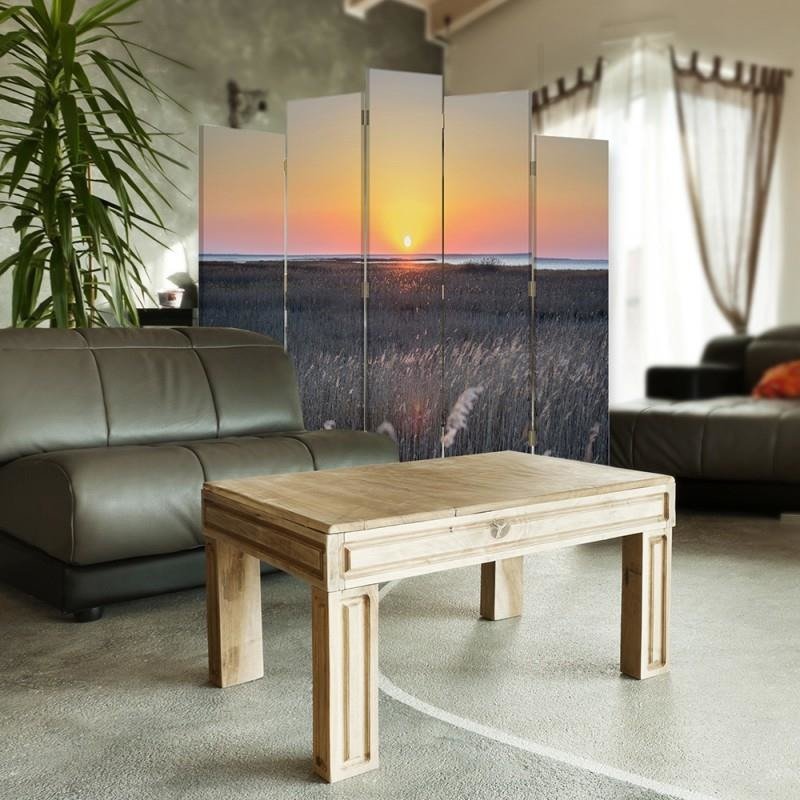 Decorative Aizslietnis, 5 paneļi, kanva, Sunset Over The Reeds 