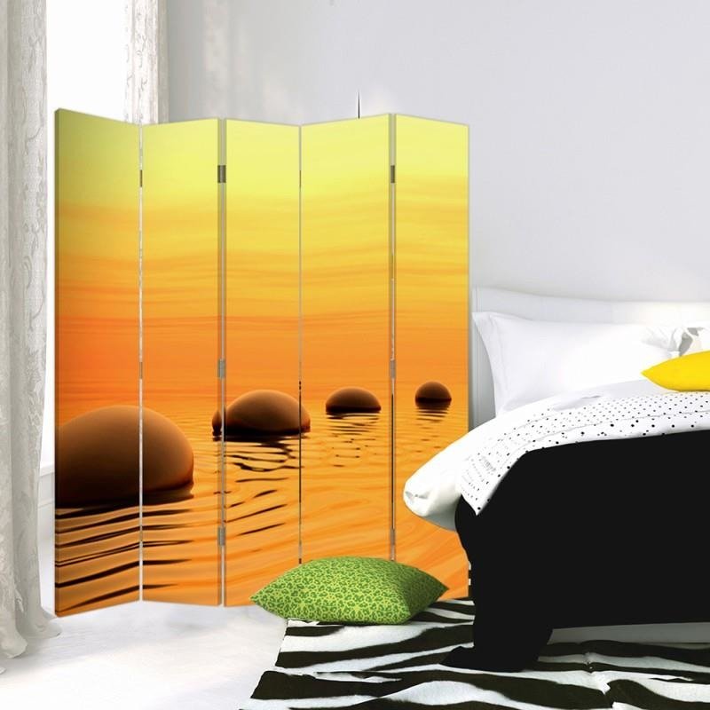 Aizslietnis, 5 paneļi, kanva, Zen Stones 4 