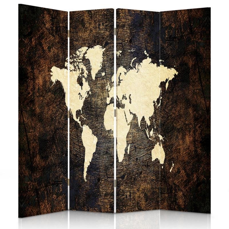 Aizslietnis, 4 paneļi, Divpusējs, Kanva, Map Of The World 2 
