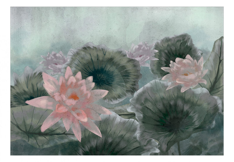 Fototapetes ar ziediem - Lotus uz ūdens  135742