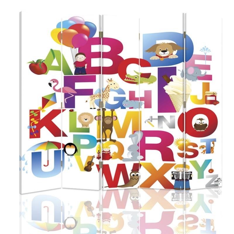 Aizslietnis, 5 paneļi, Divpusējs, kanva, Alphabet 2 