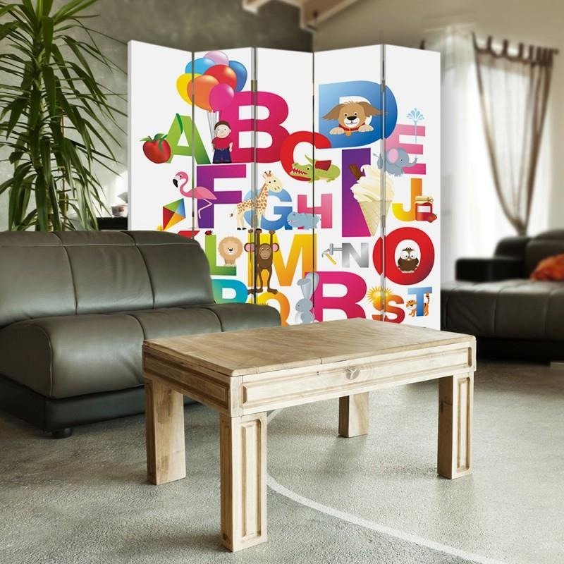 Aizslietnis, 5 paneļi, Divpusējs, kanva, Alphabet 2 