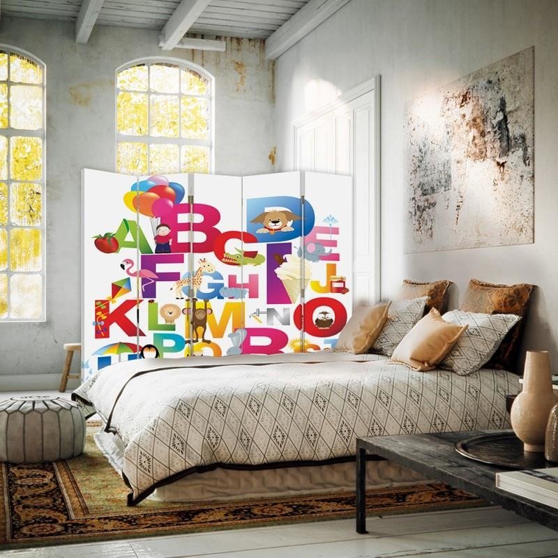 Aizslietnis, 5 paneļi, Divpusējs, kanva, Alphabet 2 