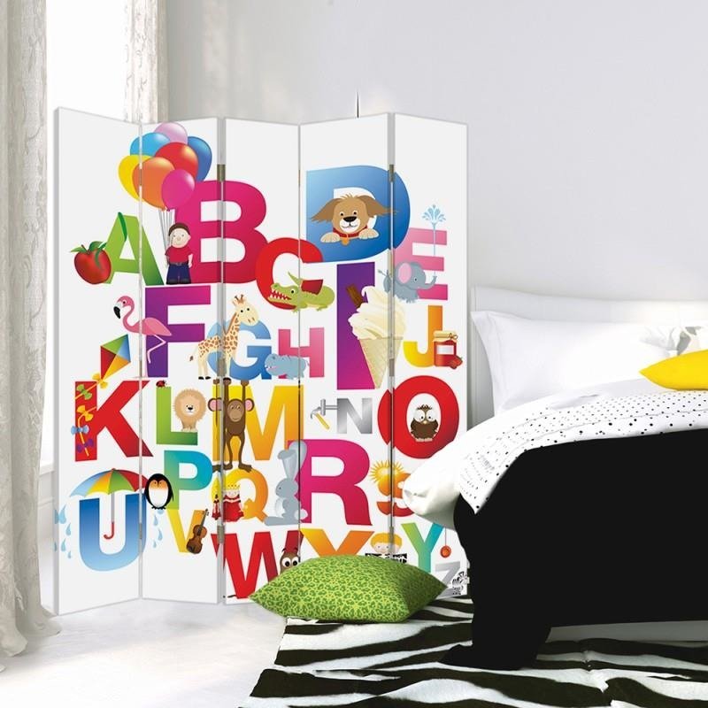 Aizslietnis, 5 paneļi, Divpusējs, kanva, Alphabet 2 