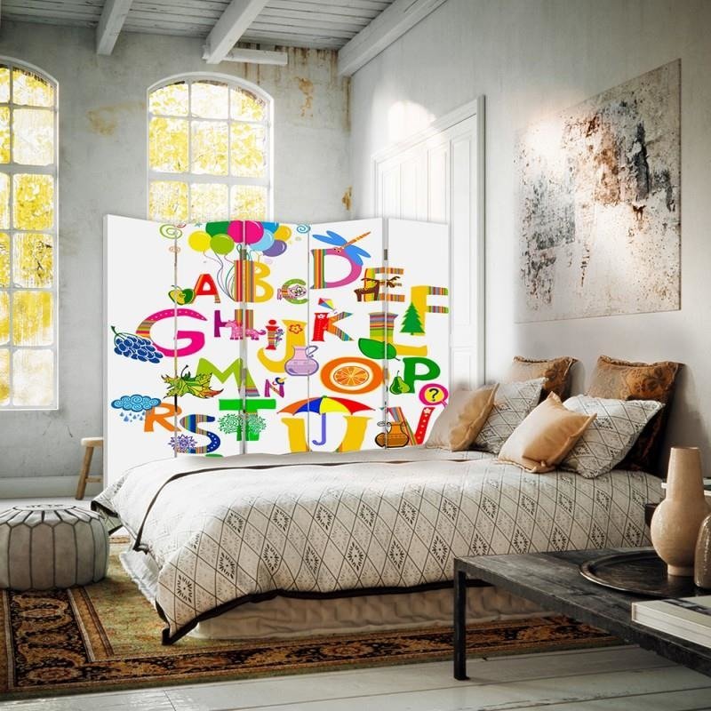 Aizslietnis, 5 paneļi, Divpusējs, kanva, Alphabet 5 