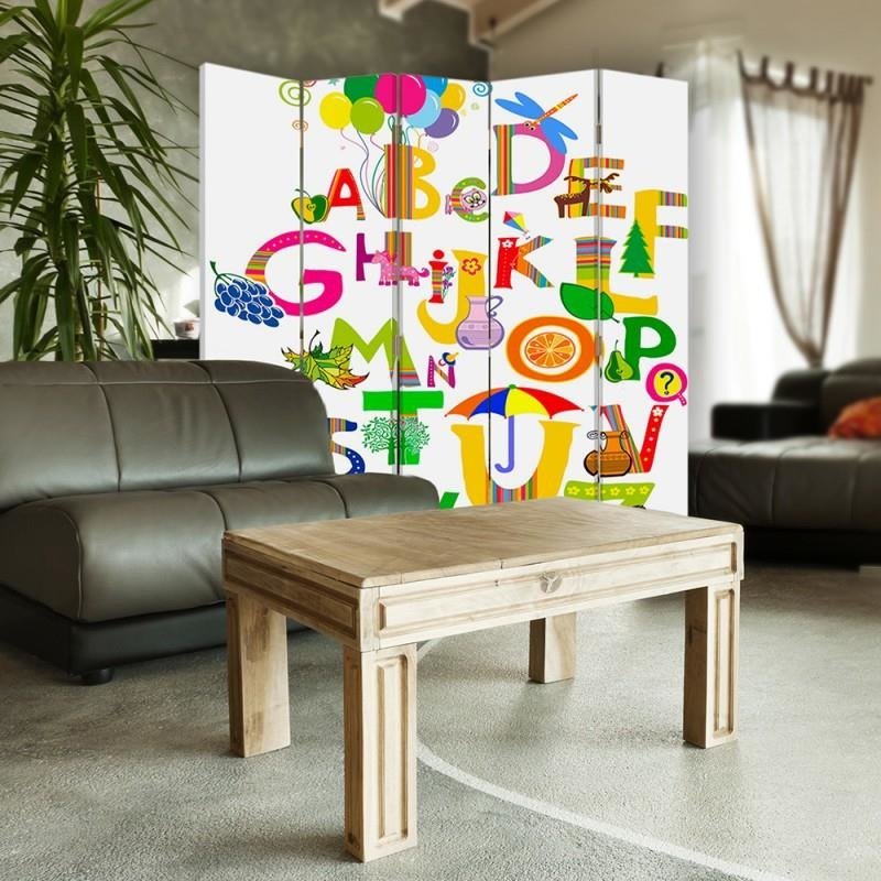 Aizslietnis, 5 paneļi, Divpusējs, kanva, Alphabet 5 