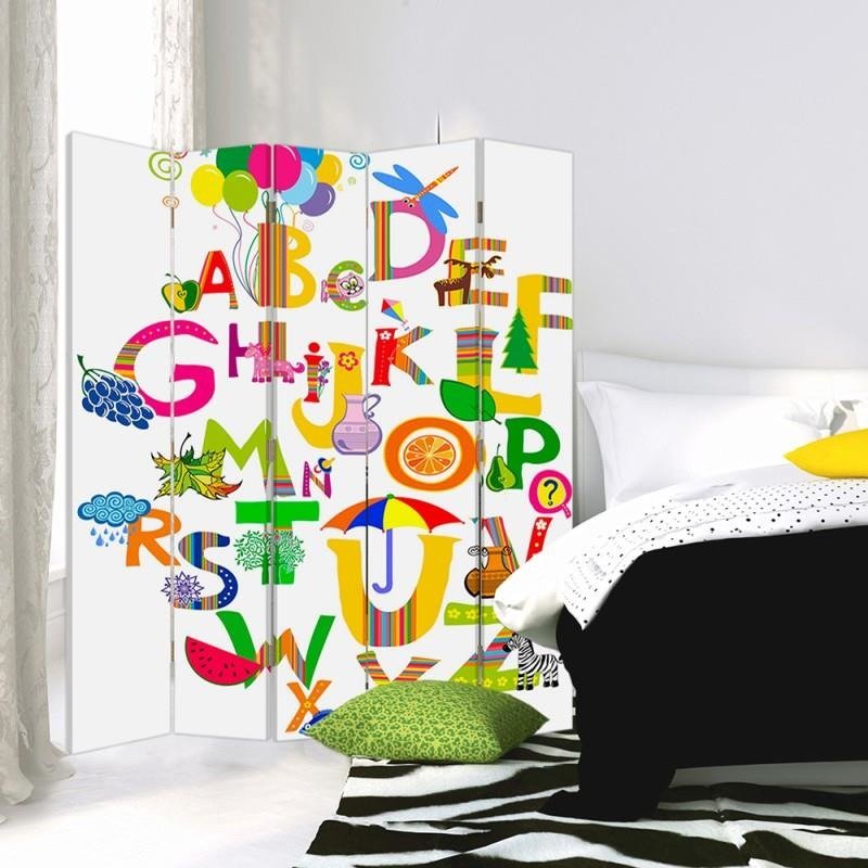 Aizslietnis, 5 paneļi, Divpusējs, kanva, Alphabet 5 