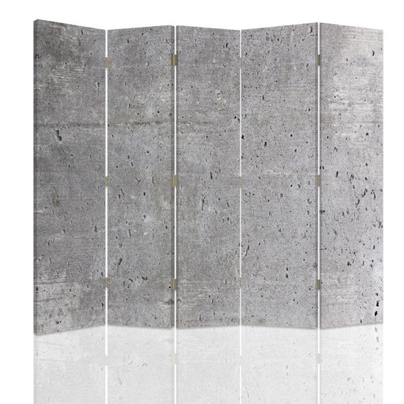 Aizslietnis, 5 paneļi, Divpusējs, kanva, Concrete Wall 4 