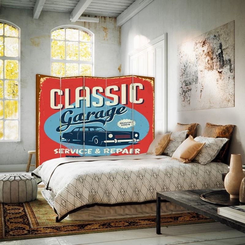 Aizslietnis, 5 paneļi, Divpusējs, kanva, Classic Garage 