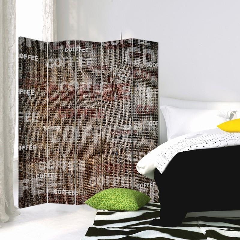 Aizslietnis, 5 paneļi, Divpusējs, kanva, Coffee 