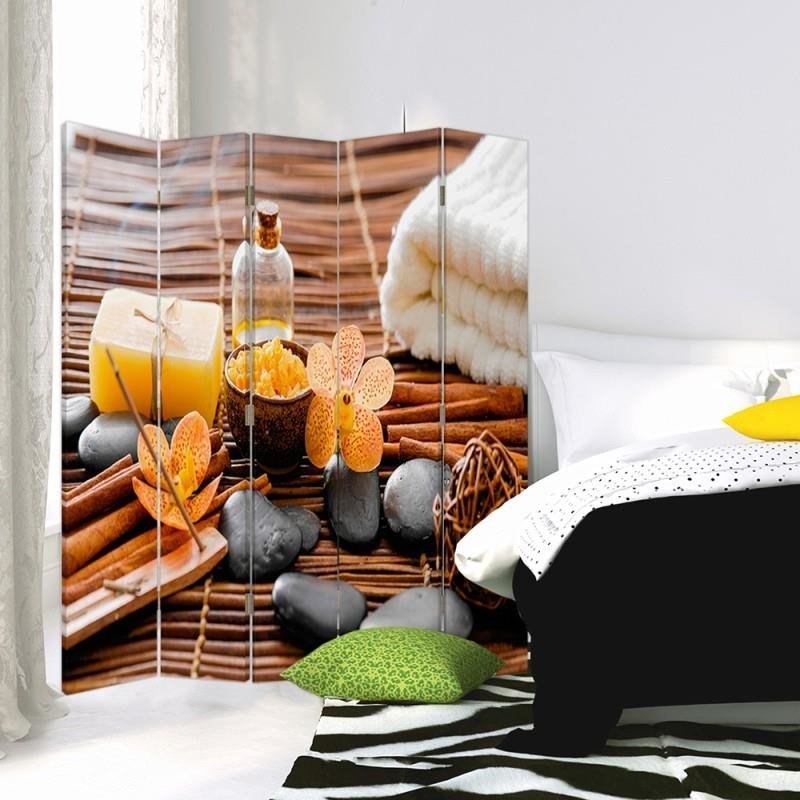 Aizslietnis, 5 paneļi, Divpusējs, kanva, Spa Accessories 