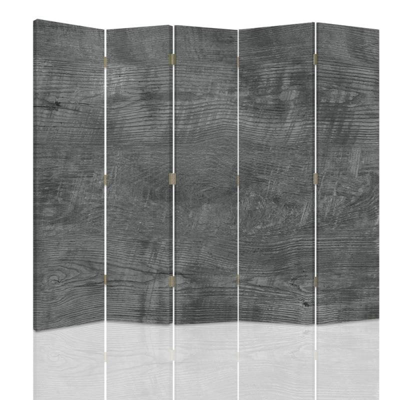Aizslietnis, 5 paneļi, Divpusējs, kanva, Wood Gray 