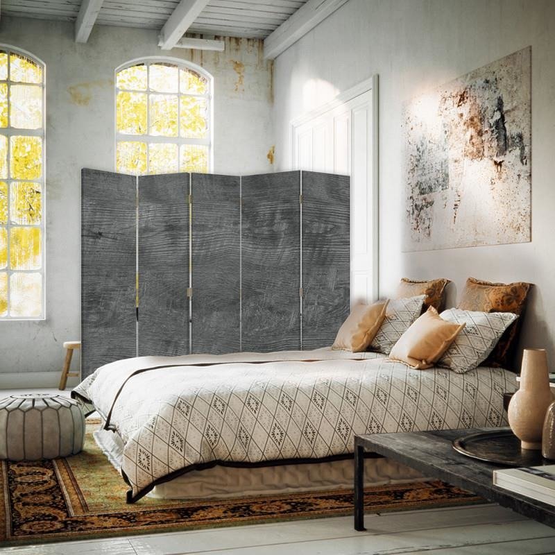 Aizslietnis, 5 paneļi, Divpusējs, kanva, Wood Gray 