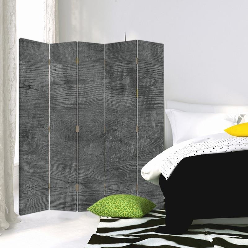 Aizslietnis, 5 paneļi, Divpusējs, kanva, Wood Gray 