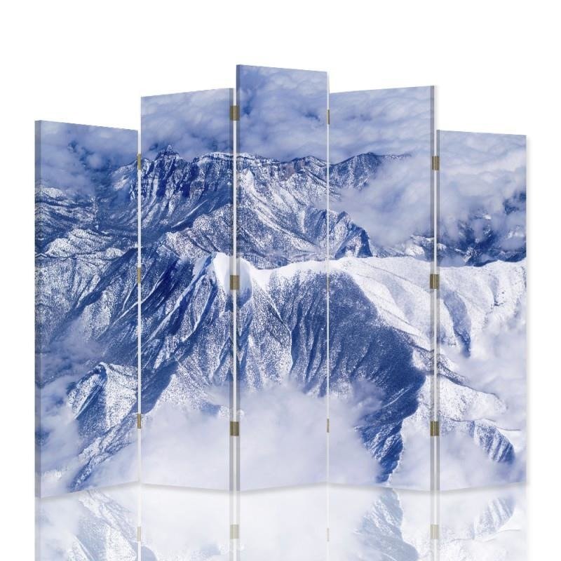 Decorative Aizslietnis, 5 paneļi, Divpusējs, kanva, Mountains In The Clouds 