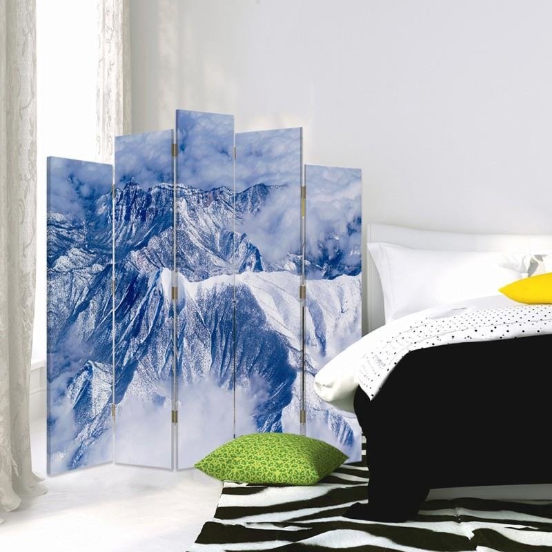 Decorative Aizslietnis, 5 paneļi, Divpusējs, kanva, Mountains In The Clouds 
