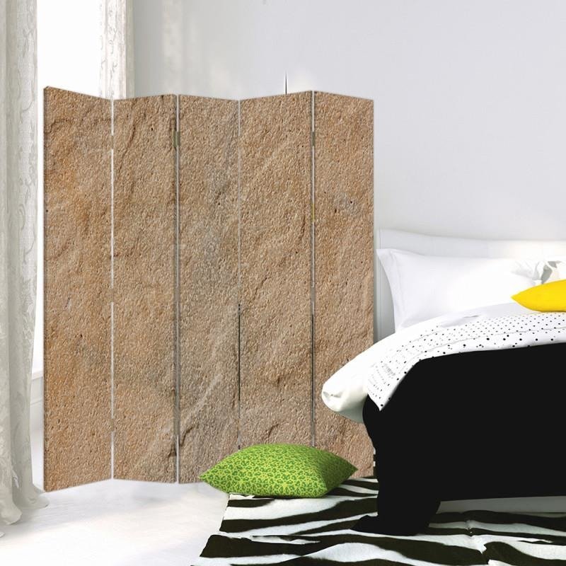 Aizslietnis, 5 paneļi, Divpusējs, kanva, Imitation Plaster 
