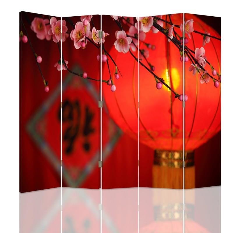Aizslietnis, 5 paneļi, Divpusējs, kanva, Japanese Lantern 