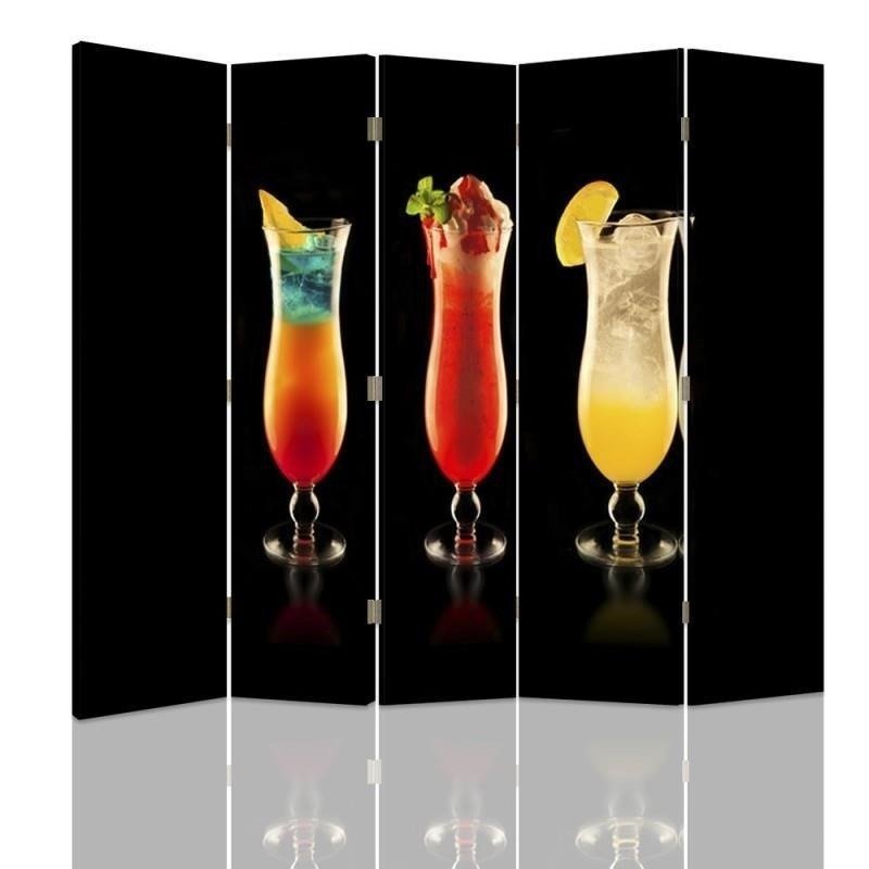 Aizslietnis, 5 paneļi, Divpusējs, kanva, Cocktails 