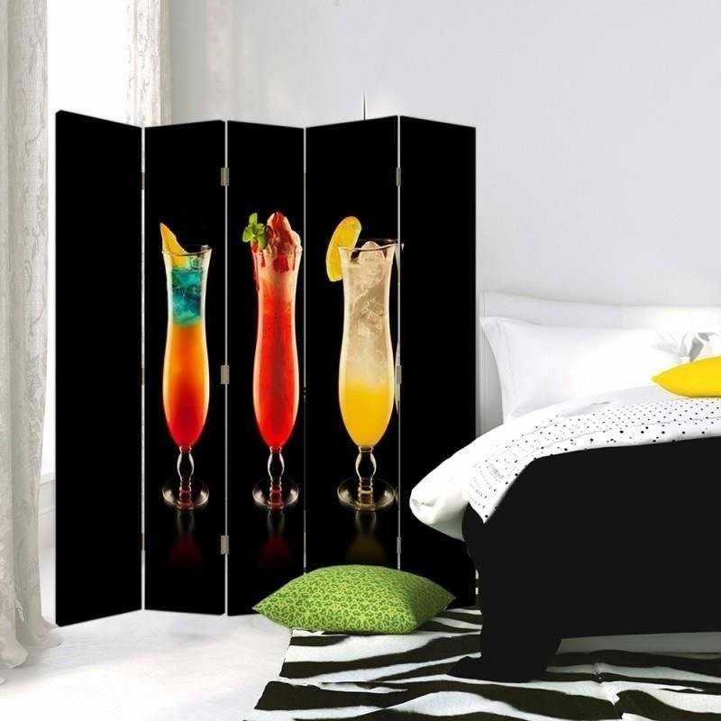 Aizslietnis, 5 paneļi, Divpusējs, kanva, Cocktails 