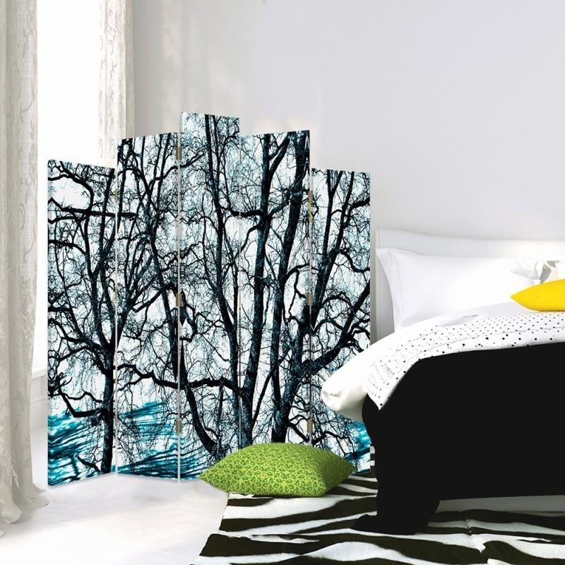 Decorative Aizslietnis, 5 paneļi, Divpusējs, kanva, Trees Branches 1 