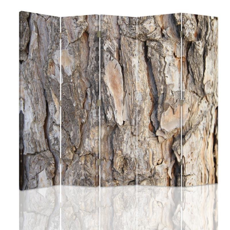 Aizslietnis, 5 paneļi, Divpusējs, kanva, Tree Bark 