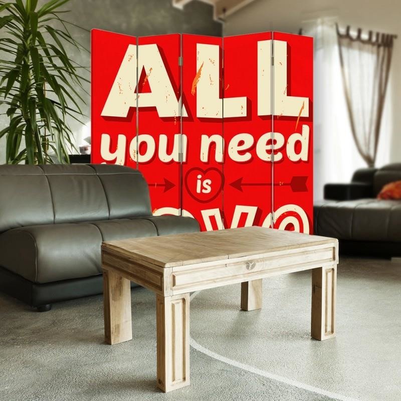 Aizslietnis, 5 paneļi, Divpusējs, kanva, Love 