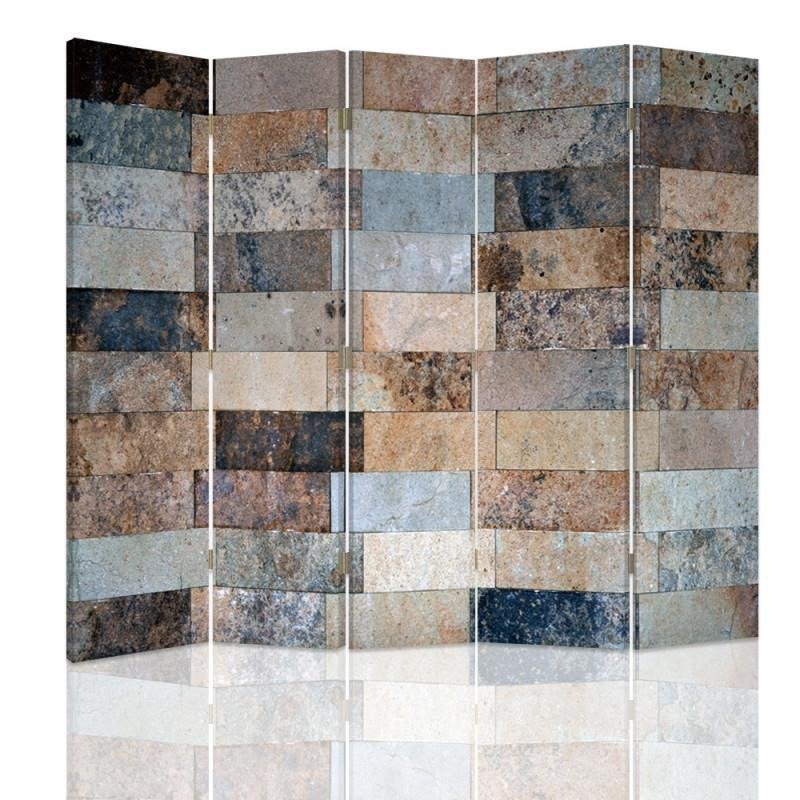 Aizslietnis, 5 paneļi, Divpusējs, kanva, Marble Brick 
