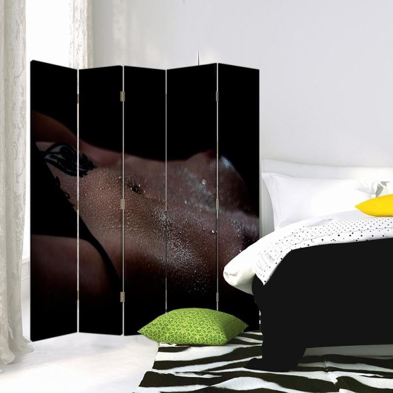 Aizslietnis, 5 paneļi, Divpusējs, kanva, Naked Girl In The Shadows 