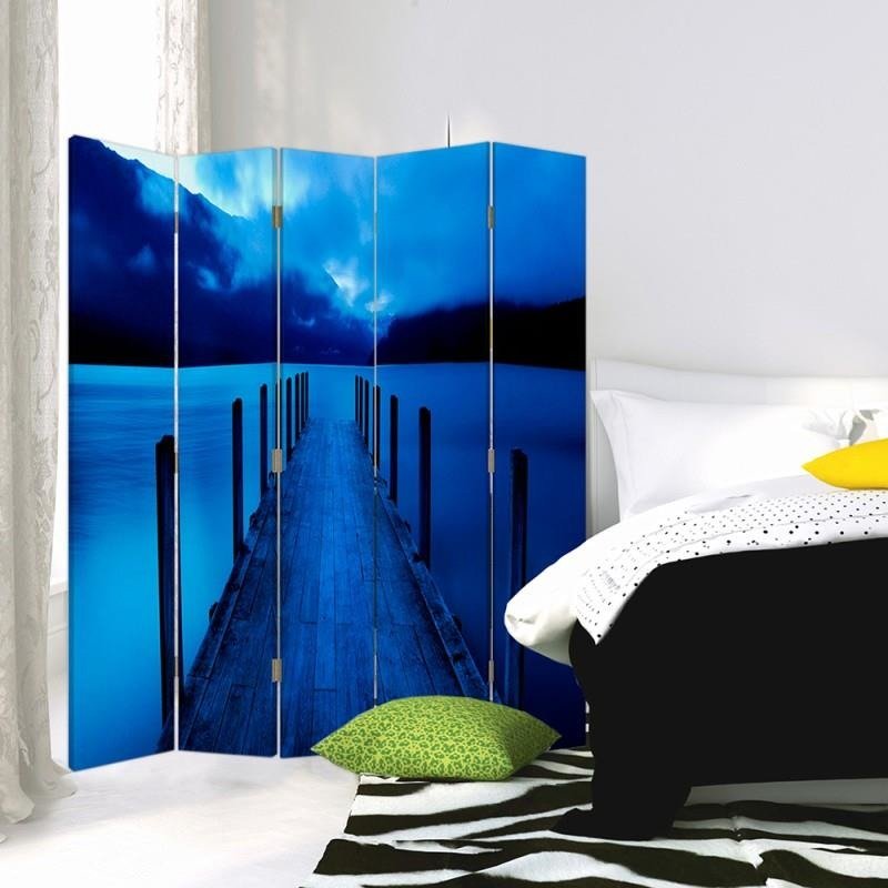 Aizslietnis, 5 paneļi, Divpusējs, kanva, Blue Bridge 