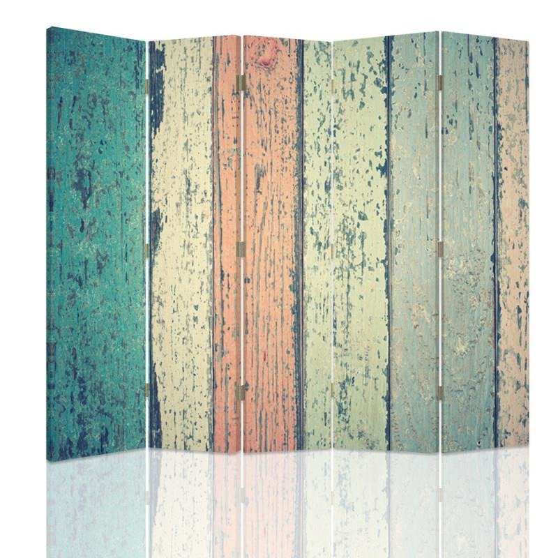 Aizslietnis, 5 paneļi, Divpusējs, kanva, Rustic Plank 