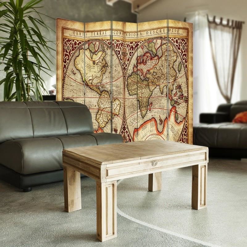 Aizslietnis, 5 paneļi, Divpusējs, kanva, Old World Map 