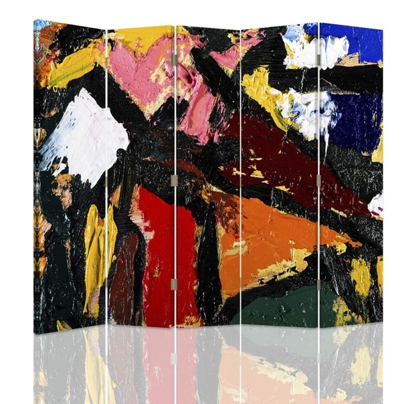 Aizslietnis, 5 paneļi, Divpusējs, kanva, Abstract Art 