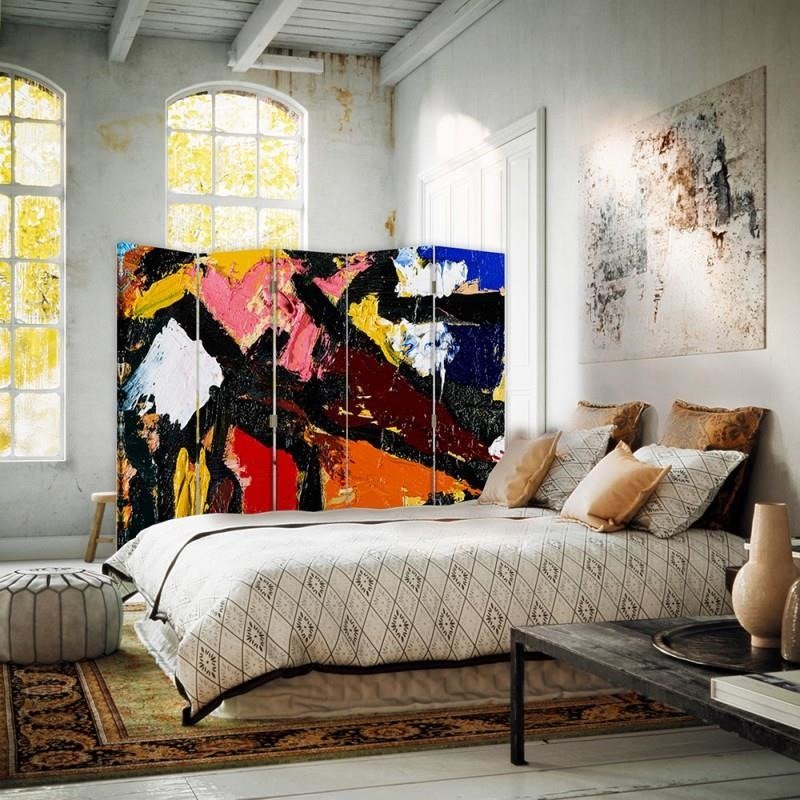 Aizslietnis, 5 paneļi, Divpusējs, kanva, Abstract Art 