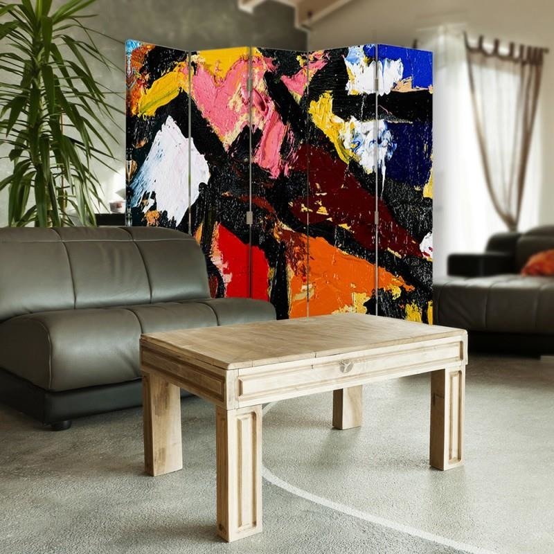 Aizslietnis, 5 paneļi, Divpusējs, kanva, Abstract Art 