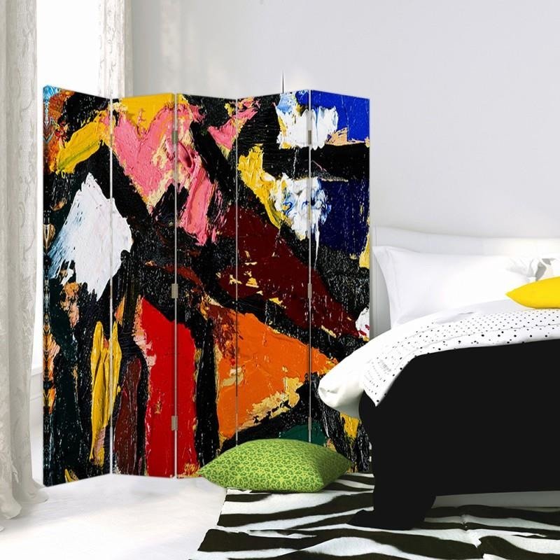 Aizslietnis, 5 paneļi, Divpusējs, kanva, Abstract Art 