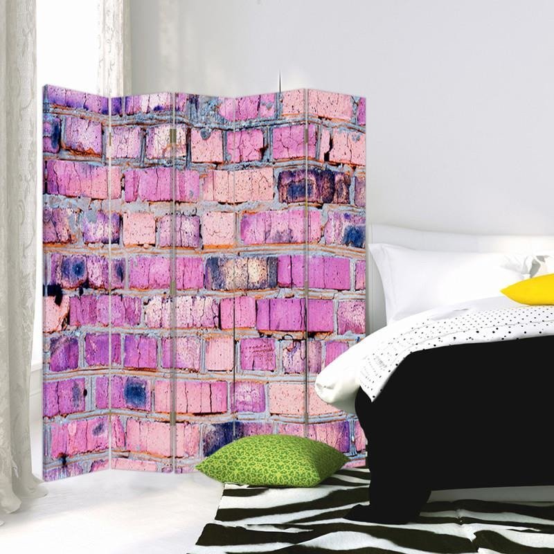 Aizslietnis, 5 paneļi, Divpusējs, kanva, Wall Of Bricks 1 