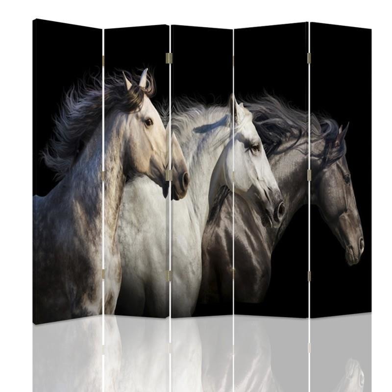 Aizslietnis, 5 paneļi, Divpusējs, kanva, Three Horses 
