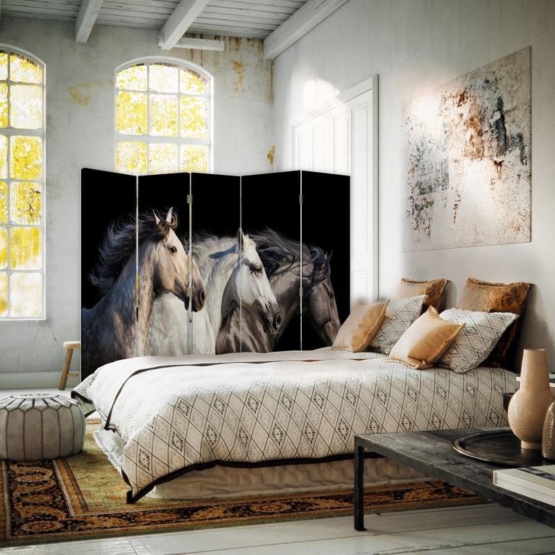 Aizslietnis, 5 paneļi, Divpusējs, kanva, Three Horses 