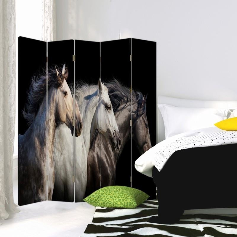 Aizslietnis, 5 paneļi, Divpusējs, kanva, Three Horses 