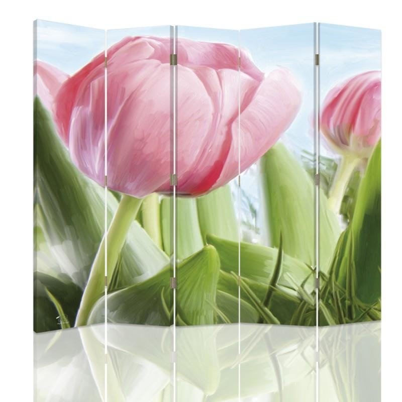 Aizslietnis, 5 paneļi, Divpusējs, kanva, Tulip 1 